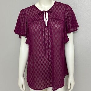 Torrid Flutter Sleeve Sheer Top